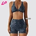wholesale leopard print workout set